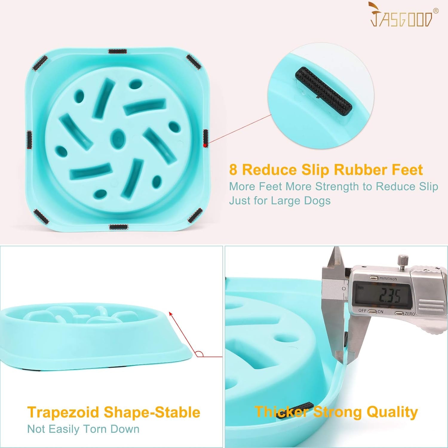 Slow Feeder Large Dog Bowls Slow Eating Pet Bowl Eco-Friendly Non-Toxic Preventing Choking Healthy Design Bowl for Large Dog Pet Stop Bloat Bowl（Blue）